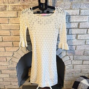 Lilly Pulitzer Cream Lace Long Sleeve 2pc Dress